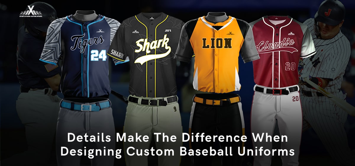 Details make the difference when designing custom baseball uniforms
